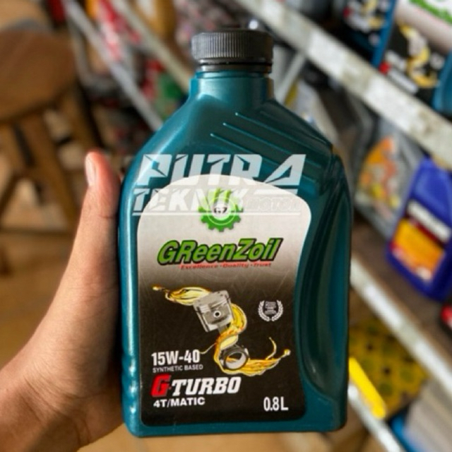 OLI MESIN GREENZOIL G-TURBO 0,8L 4T/Matic 15W-40