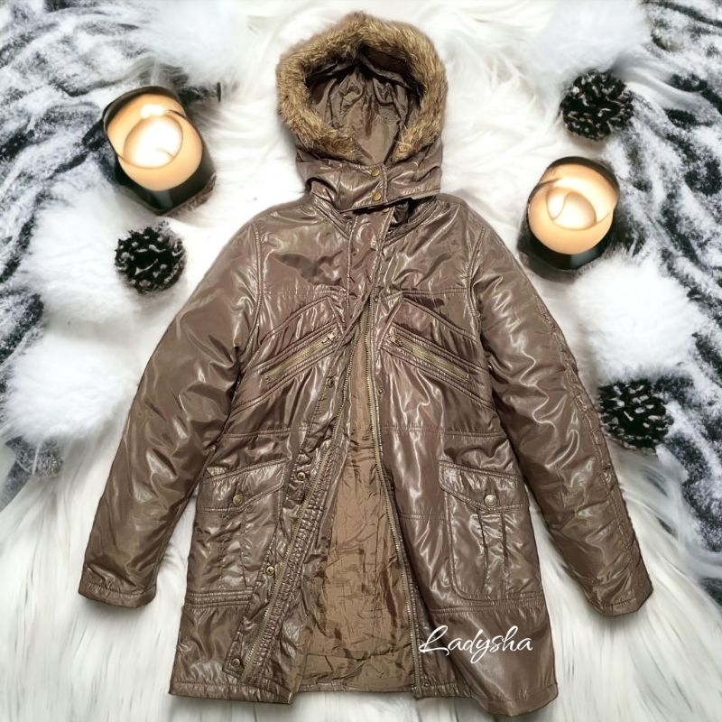 CORNFLAKE Jacket&Coat Long Puffy Poly Filled Knee length Jacket Winter