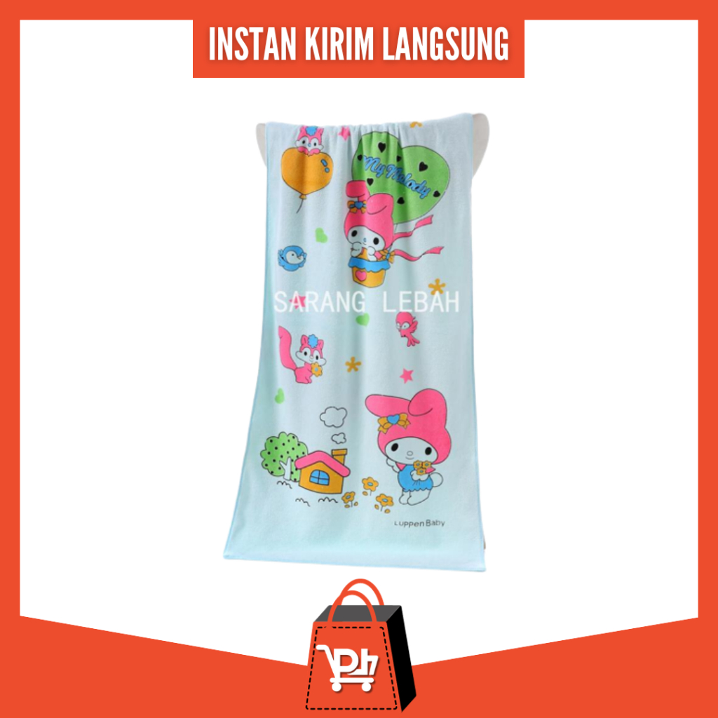 [ Instan 2 Jam ] Towel Microfiber Sarang Lebah Motif 008 60x120 / Handuk Anak Travelling Serbaguna