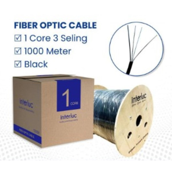 KABEL FO FIBER OPTIC INTERLUC 1 CORE 2 CORE 3 SELLING 1000M