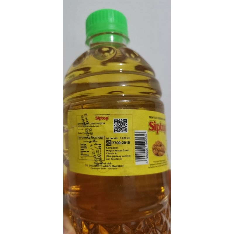 

Minyak goreng siptop 1l/1000ml