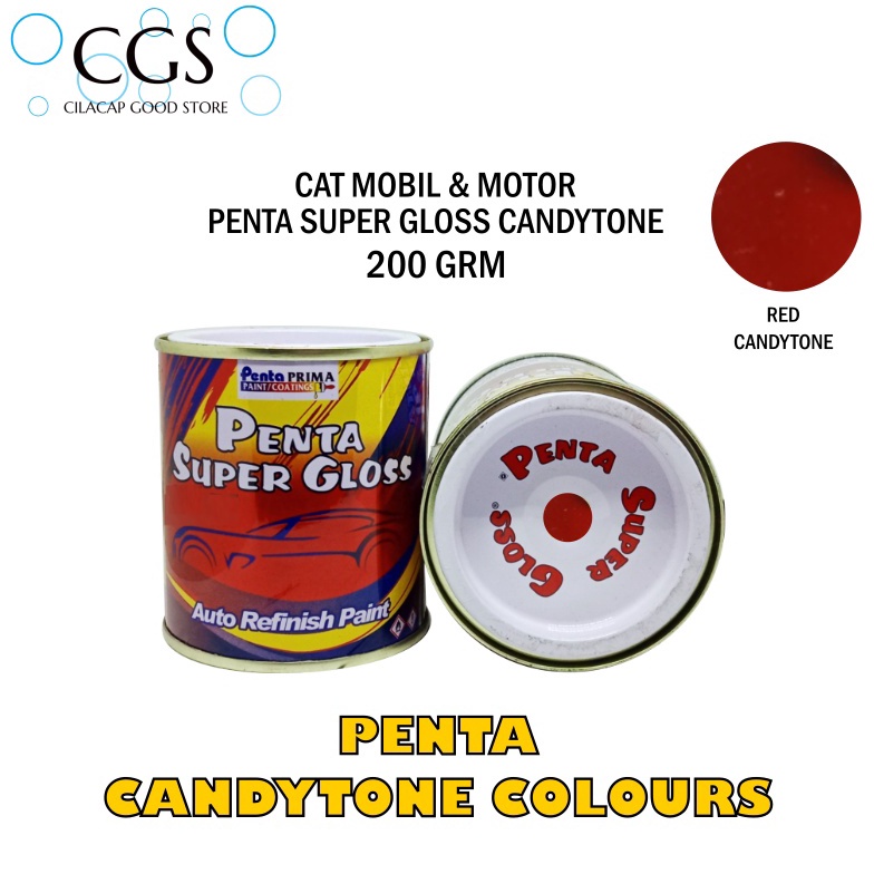el Baru.. Cat Penta CANDYTONE RED 200 gram - cat candy merah - cat merah candy - cat penta candy - c
