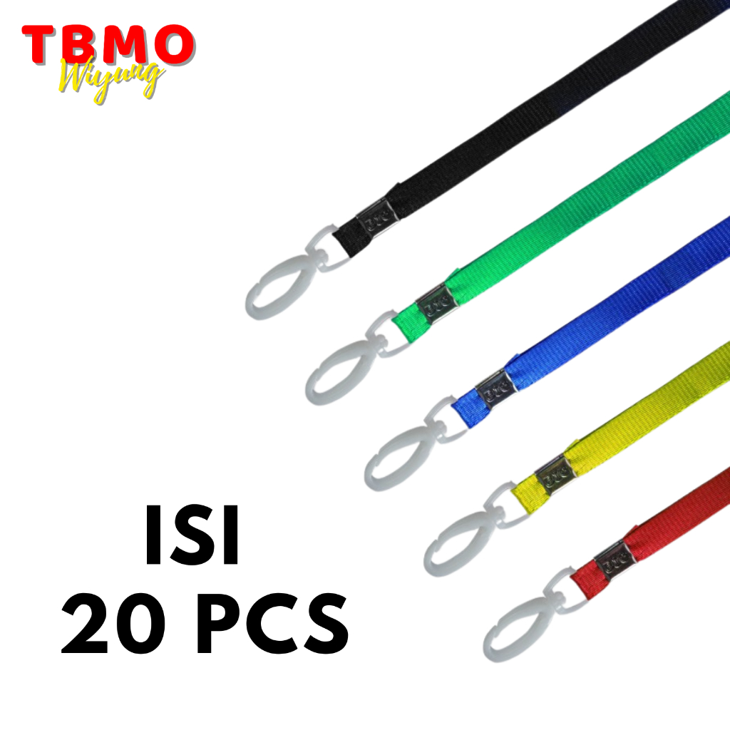 

TBMO Tali Gantungan ID Card Kait Plastik 1001 - Per Pack Isi 20 Pcs