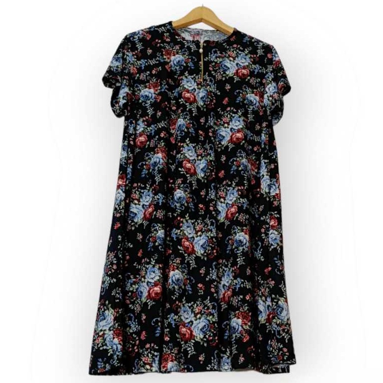 Model Baru.. DRESS DASTER SUPER JUMBO LILI SPANDEK JERSEY KOREA LD 120 BAHAN MELAR SAMPAI 160