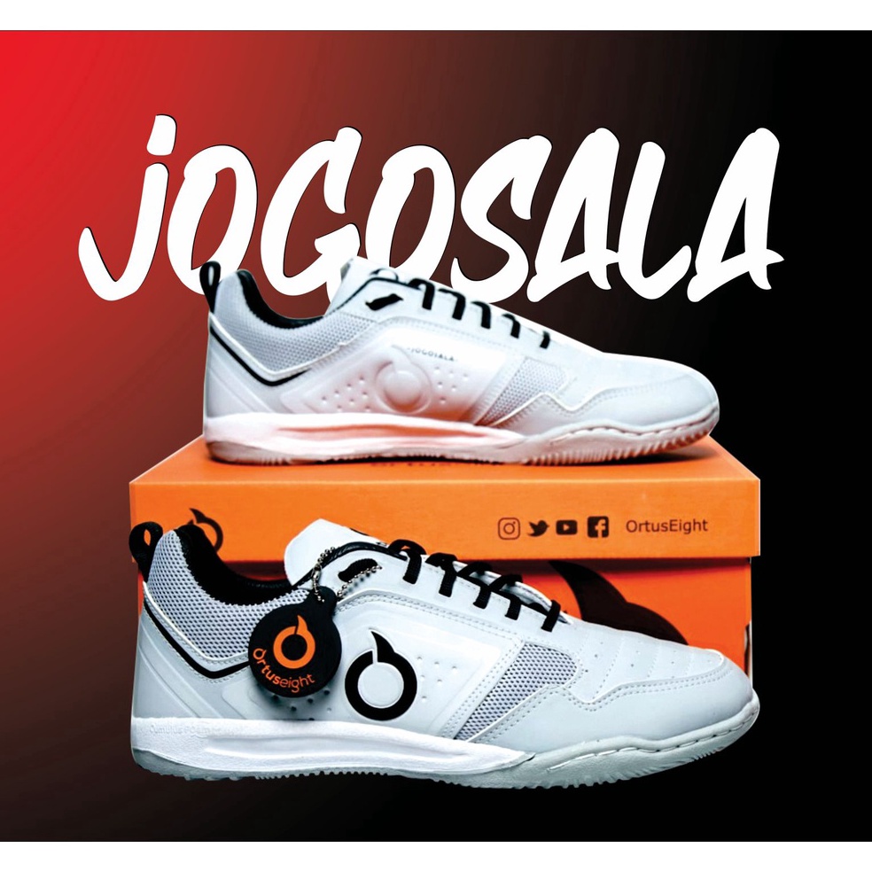 HARGA BERSAHABAT Sepatu Futsal Ortus Jogosala Rampage BINB in Grey White Logo