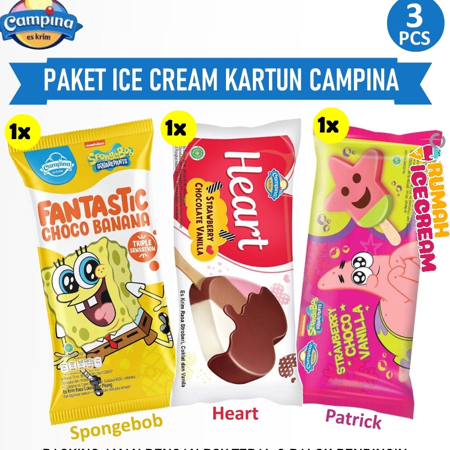 

JRQB7133 GROSIR Ice Cream Kartun Campina 3pcs