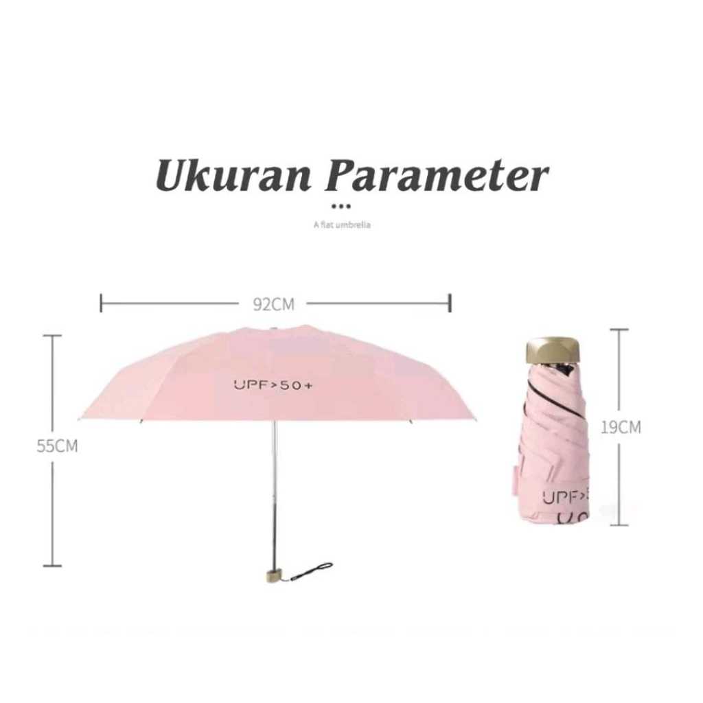 Payung Lipat UPF-50 Payung Lipat Mini Anti UV