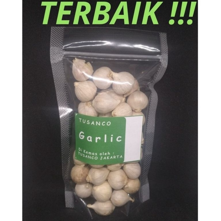 

[♔E7➤] ( Sudah dicuci ) Bawang Putih Tunggal 100 gram Tusanco Stock Ada