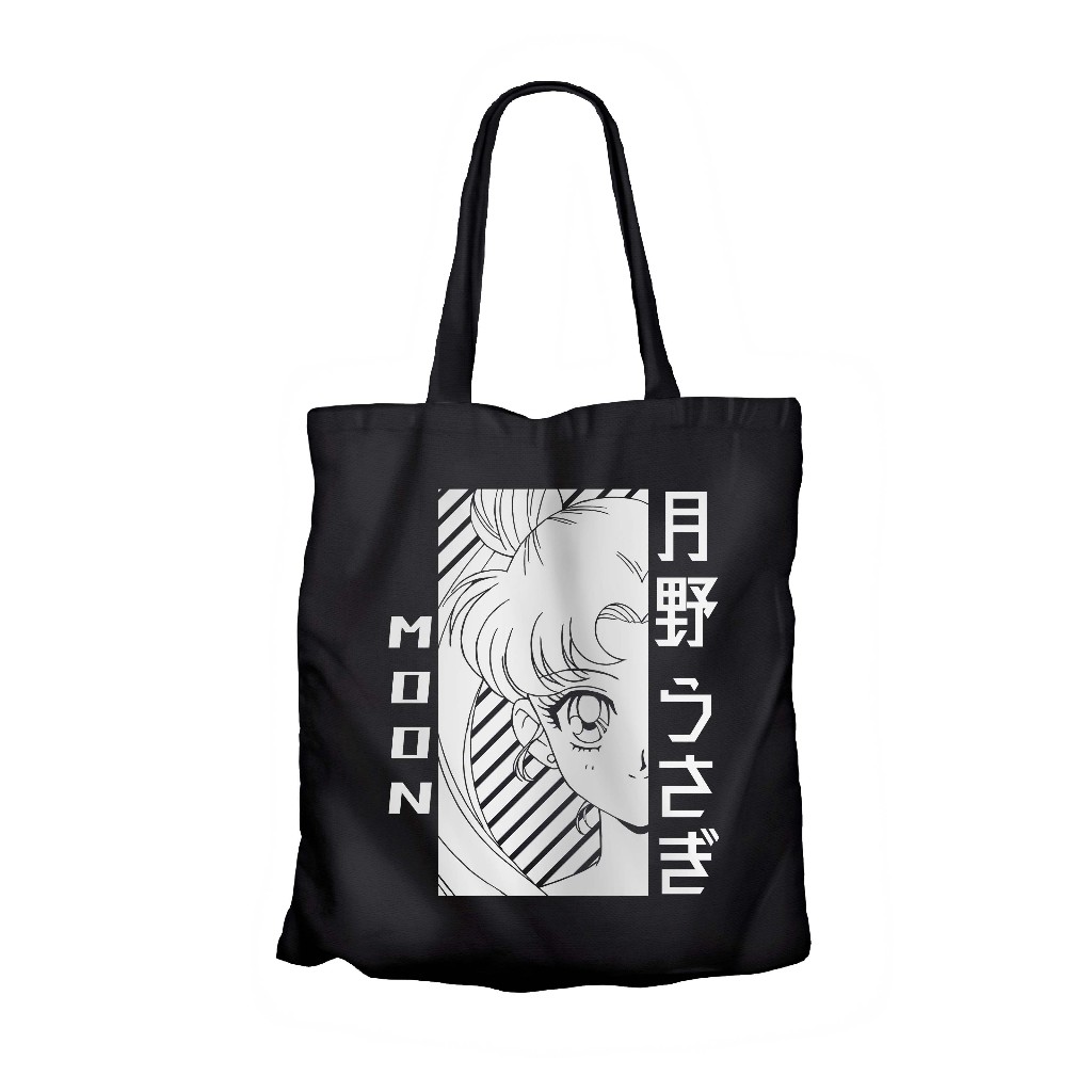 Tote bag anime SAILOR MOON HALF - SAILOR MOON material canvas
