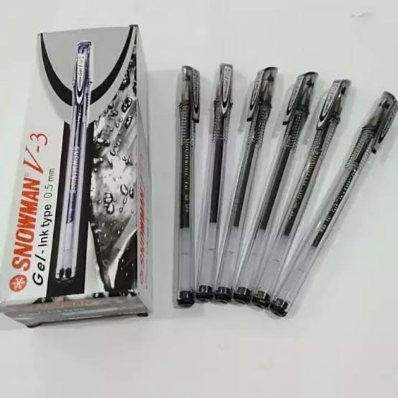 

[LUSIN/ 12PCS] Bolpen/ pulpen SNOWMAN V3