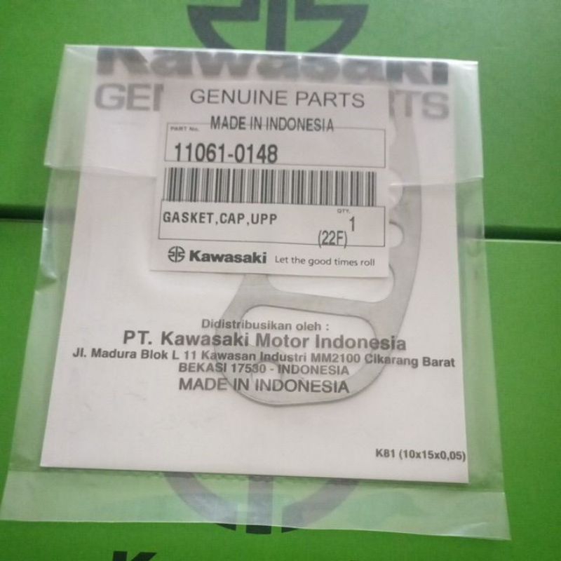 PAKING ATAS NINJA KIS SUPERKIS BLOK MESIN NINJA KIS NINJA S R J ORIGINAL KAWASAKI 11061-0148