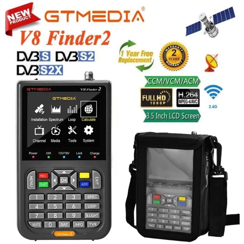 V8 FINDER 2 Multistream s2x Satfinder Parabola