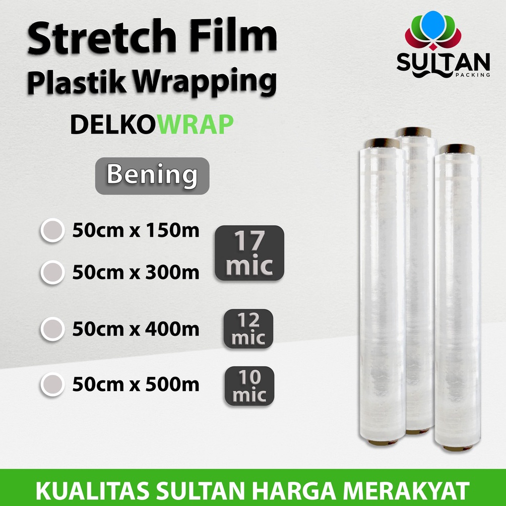[☟Y70➤] Plastik Wraping Stretch Film 50cm DELKOWRAP BENING SATUAN WRAPPING Discount