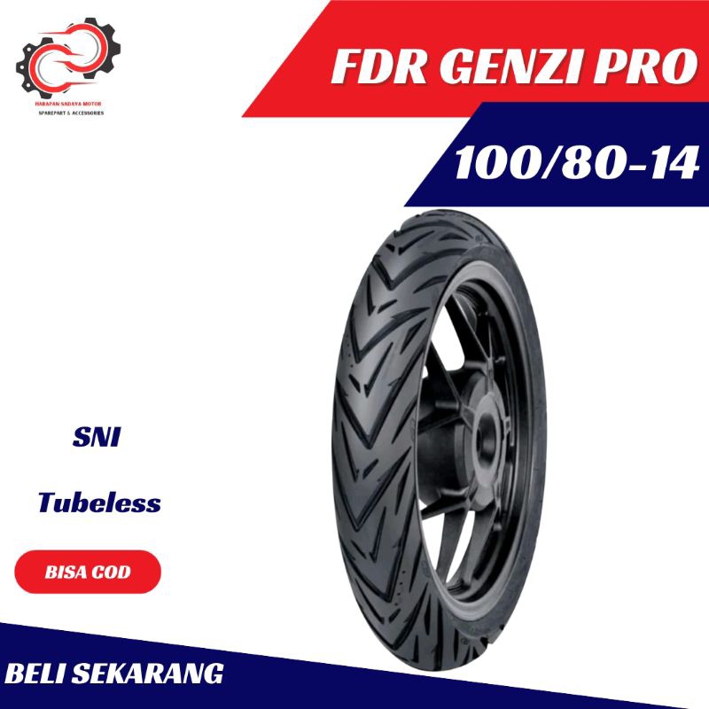 BAN LUAR FDR GENZI PRO 100/80-14 90/80-14 80/80-14 BAN FDR GENZI PRO RING 14 R R14