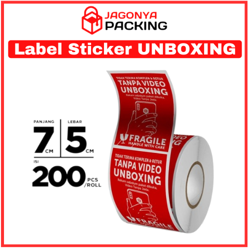 

Stiker Unboxing Fragile Sticker Label Video Unboxing 200pcs/Roll