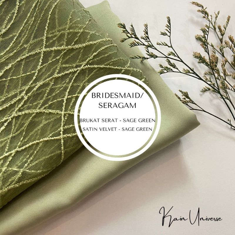 Paket Bridesmaid Premium / Seragam Keluarga / Lamaran / Lebaran / Wisuda - Sage Green