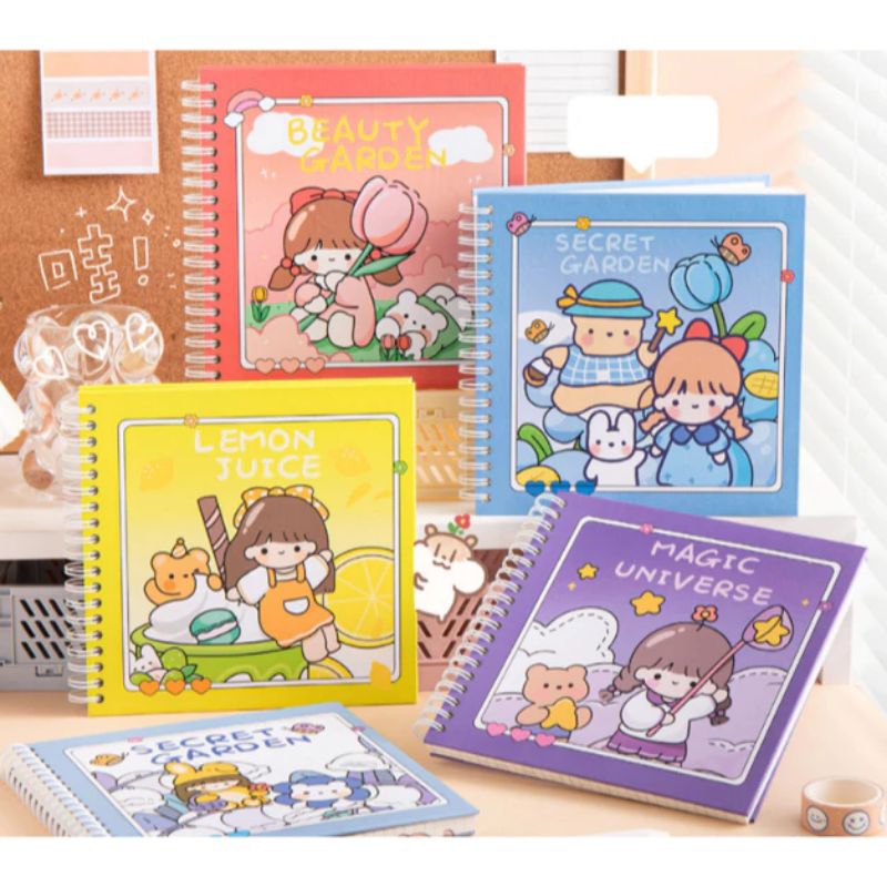 

Notebook Spiral Square Bentuk gride/ Notebook isi 80 Lembar garis kotak notebook jurnal