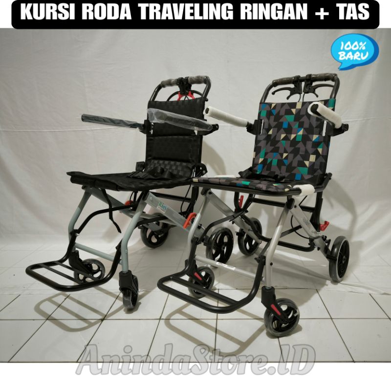 Kursi Roda Travelling Ringan / Kursi Roda Travel Alumunium Bonus Tas