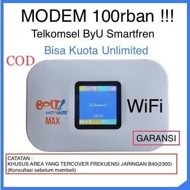 MODEM WIFI 4G MIFI BOLT AQUILA ULTRA LTE UNLOCK TELKOMSEL BYU SMARTFREN