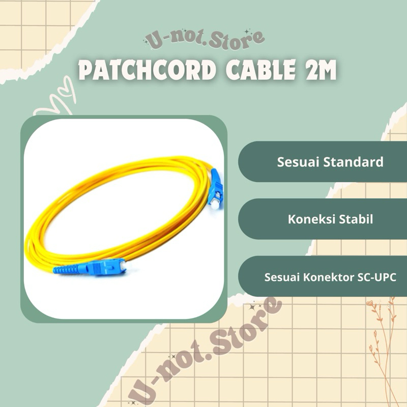 Patch Cord SC UPC Kabel Fiber Optik Single Mode 2M
