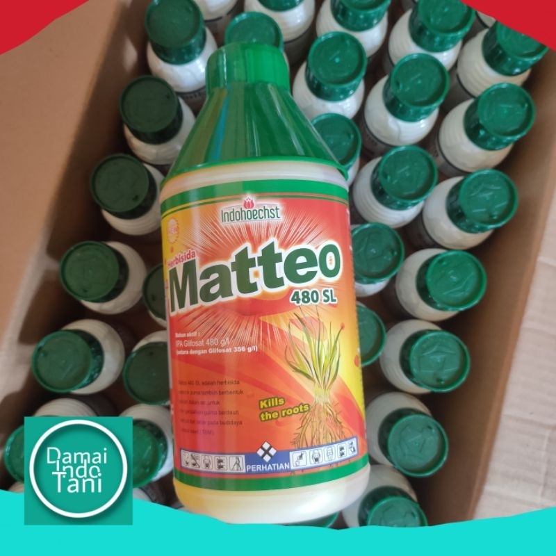HERBISIDA MATTEO 480 SL 1 Liter HERBISIDA SISTEMIK PEMBASMI RUMPUT DAN GULMA