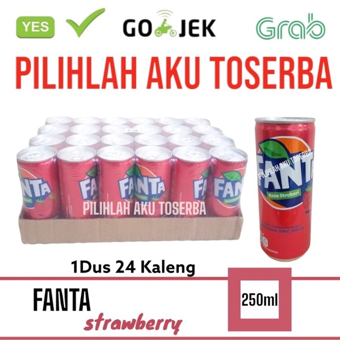 

[♥V55➢] Fanta Strawberry KALENG CAN 250 ml - ( HARGA 1 DUS ) Only One