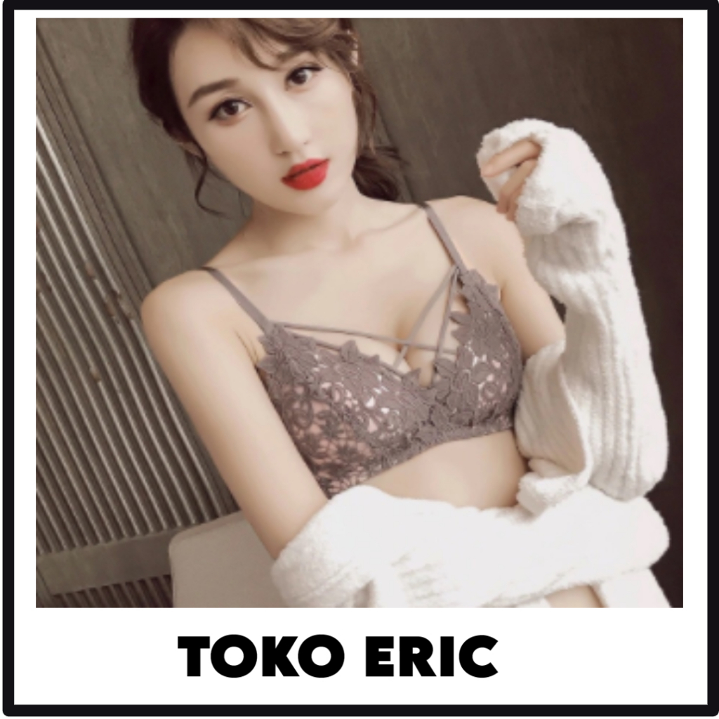 TOKO_ERIC (B-14) Fashion BH hot bra BH Bahan Lace Tipis Sexy  bra one-piece push-up sexy renda BH