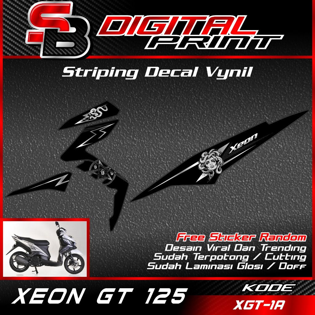 striping medusa xeon gt - striping decal xeon gt motif medusa