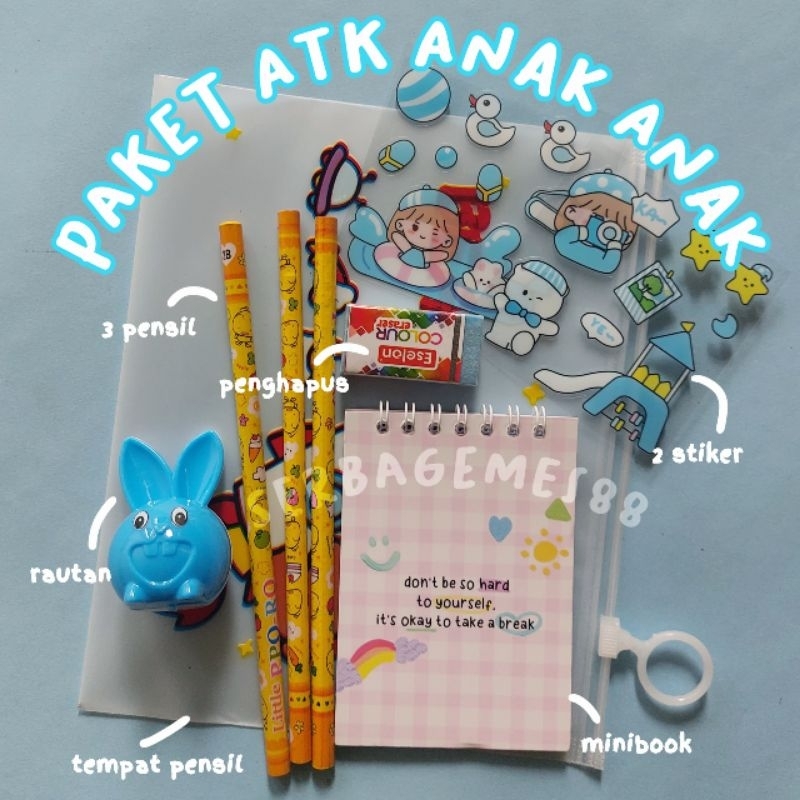 

serbagemes88 - PAKET ALAT TULIS SET ANAK 10rb / PERALATAN SEKOLAH / ALAT TULIS SET / STATIONERY SET FANCY