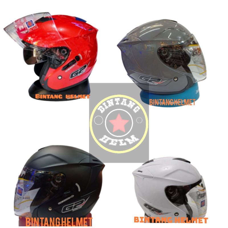 HELM G2 OPTIMAX SOLID DOUBLE VISOR