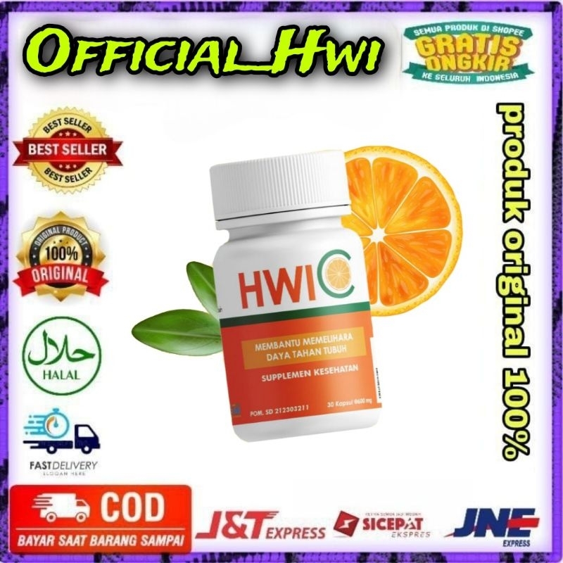 HWI C Asli Original HWI Vitamin C isi 30 Kapsul Pureway C original HWI Terlaris