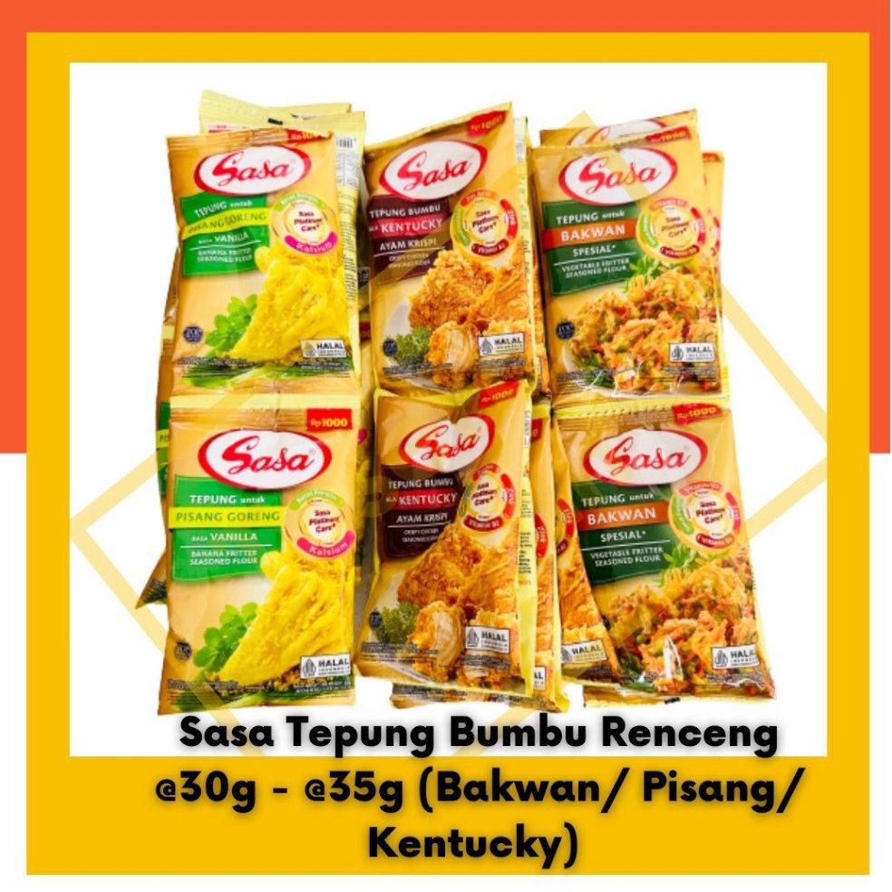 

T3rl@ku. Sasa Tepung Bumbu Renceng ukuran @30g - @35g (Bakwan/Pisang Goreng/ Kentucky) [280]