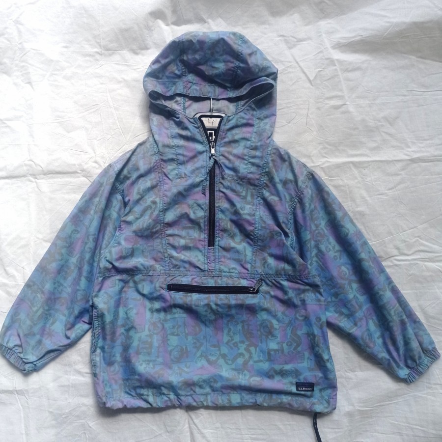 jaket anak vintage llbean aztec fullprint cagoule windbreaker filson