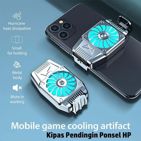 Kipas Pendingin HP Mobile Cooling Fan Pad Cooler Handphone Gamer Cooling Fan Cooling Pad Fan Holder
