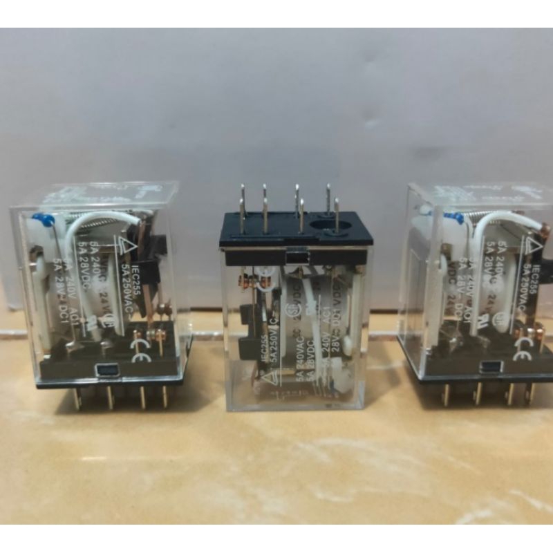 relay 24V 8kaki Body transparan Ny2n