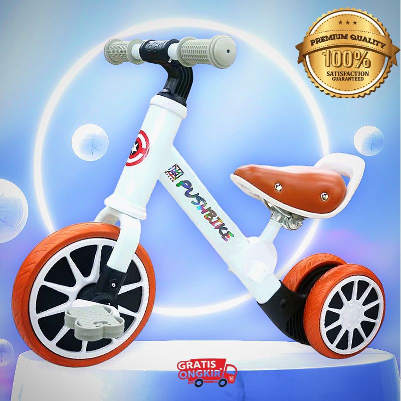 MAINAN SEPEDA ANAK 2in1 RODA TIGA RODA DUA MAINAN MOTORIK ANAK PUSHBIKE
