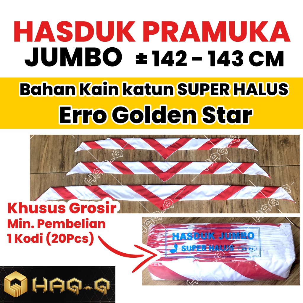 Hasduk SMA JUMBO duk kacu pramuka atribut / hasduk pramuka panjang / seragam pramuka SUPER HALUS Kat