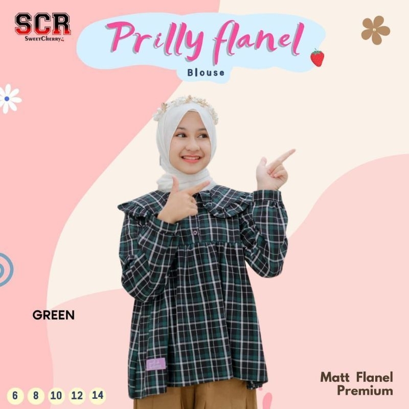 Prilly Flanel Baju Anak Perempuan Tunik 6-12Tahun