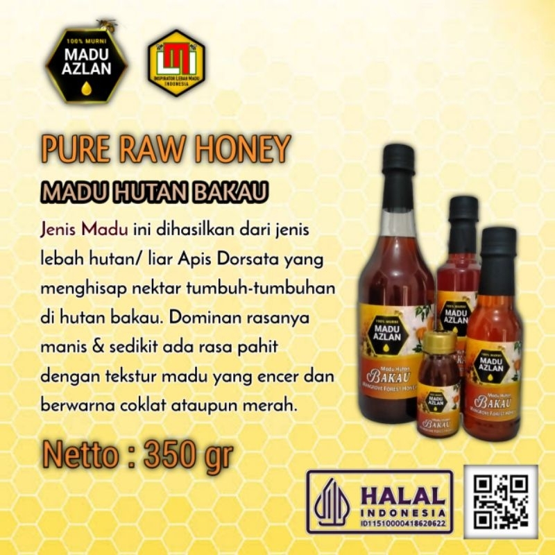 

PROMO !!! Madu Murni Nektar 100% - Madu HUTAN BAKAU - Madu AZLAN Kualitas Premium - Kemasan 350 gr
