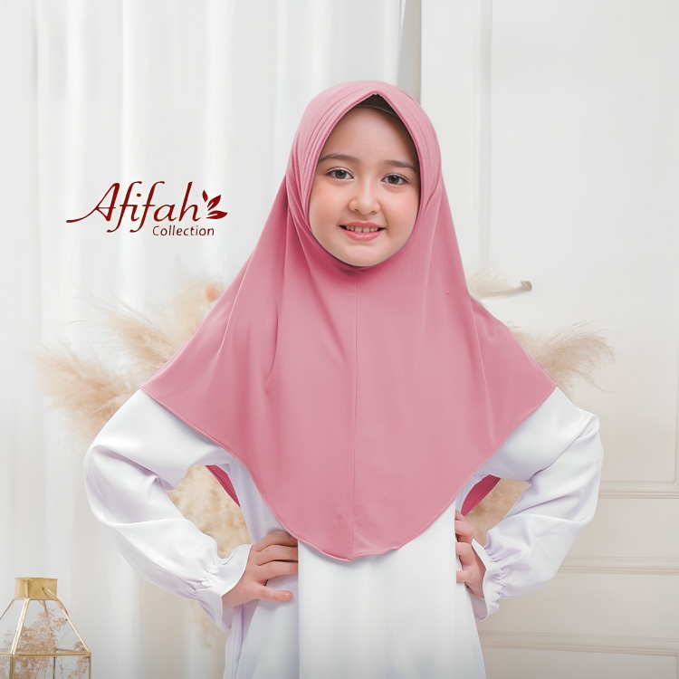 ready stock hijab anak sekolah hamidah jersey premium / jilbab bergo hamidah anak / jilbab sekolah