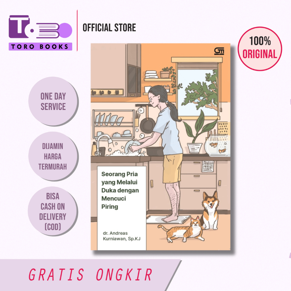 Seorang Pria yang Melalui Duka dengan Mencuci Piring