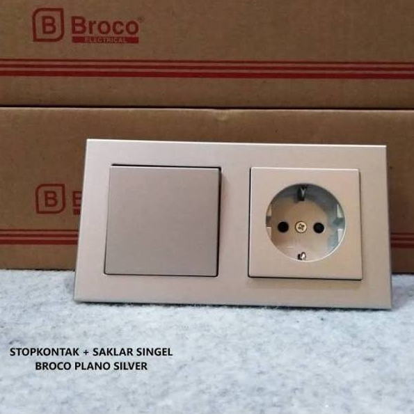 Stop Kontak + Saklar Broco Plano Series