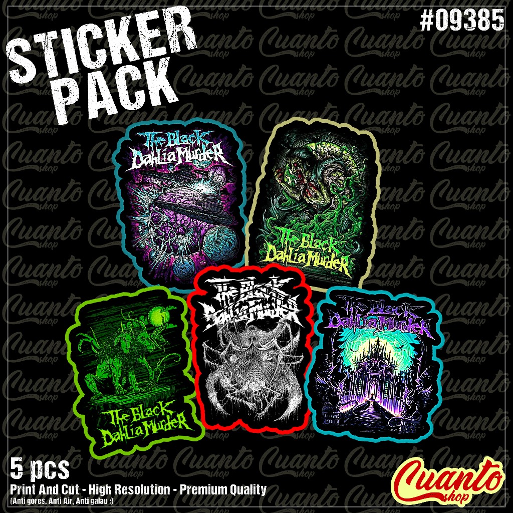

STICKER STIKER THE BLACK DAHLIA MURDER / STIKER STICKER BAND METAL KUALITAS PREMIUM SUDAH DI CUTTING ANTI AIR DAN ANTI GORES