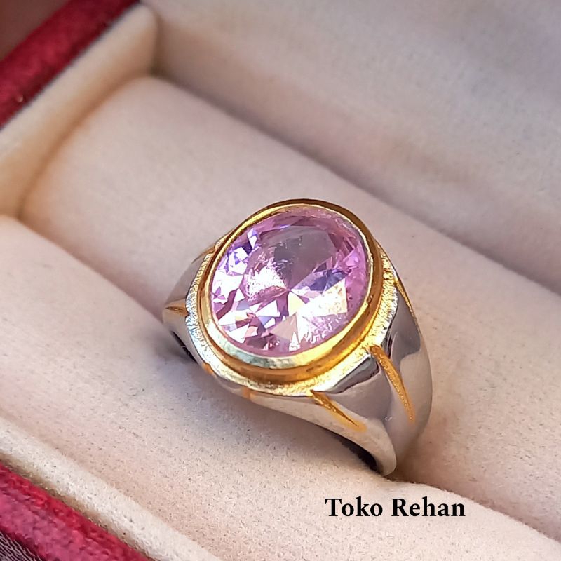 Cincin Batu Pink Topaz Super Keren