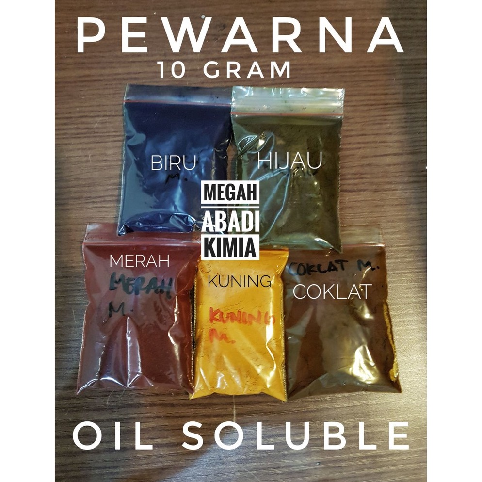 

Serb@ Murah Pewarna minyak oil Soluble 10 Gram Buy Again
