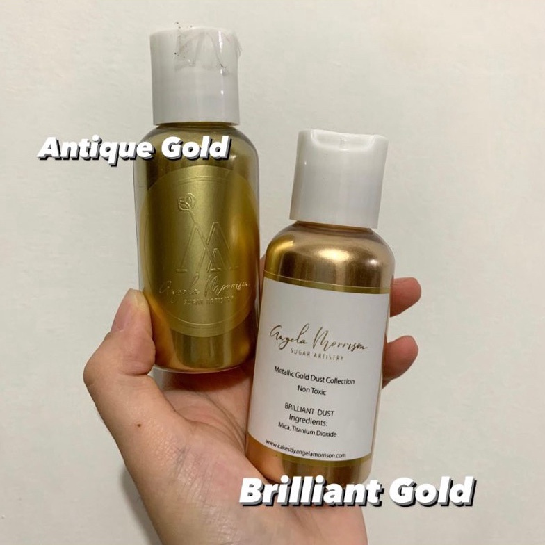 

[COD TI57] Angela Morrison non toxic gold dust/ lustre dust/ gold powder jsnby