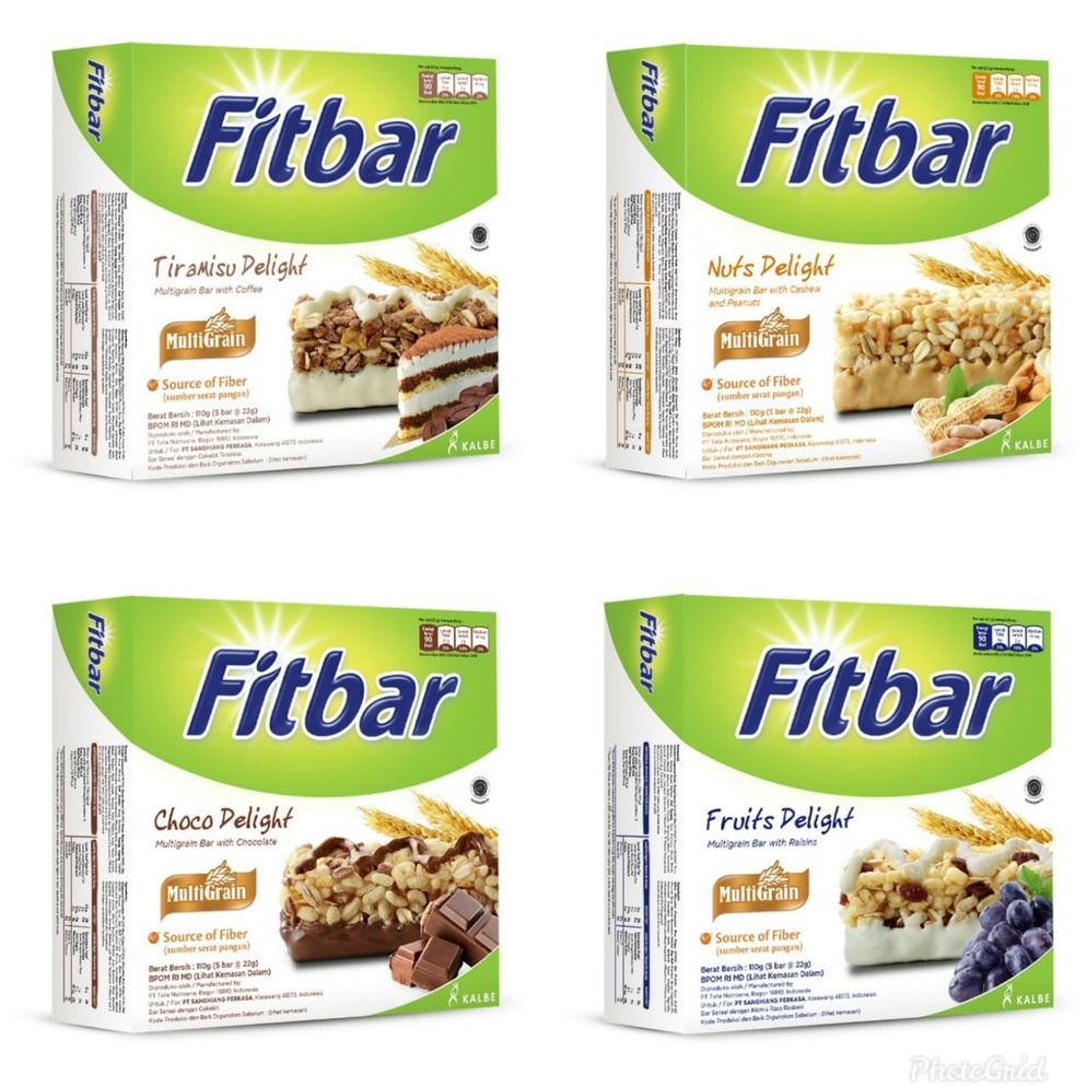 

L44r11s Fitbar Cemilan Instan Untuk Diet 1 box isi 5pcs x 22 gram Only today