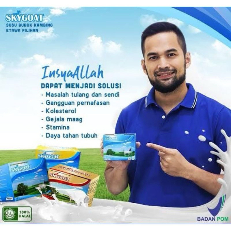 

SKYGOAT Susu Kambing Etawa Bubuk Isi 10 Sachet - Sky Goat Susu Rasa Original Coklat Enak