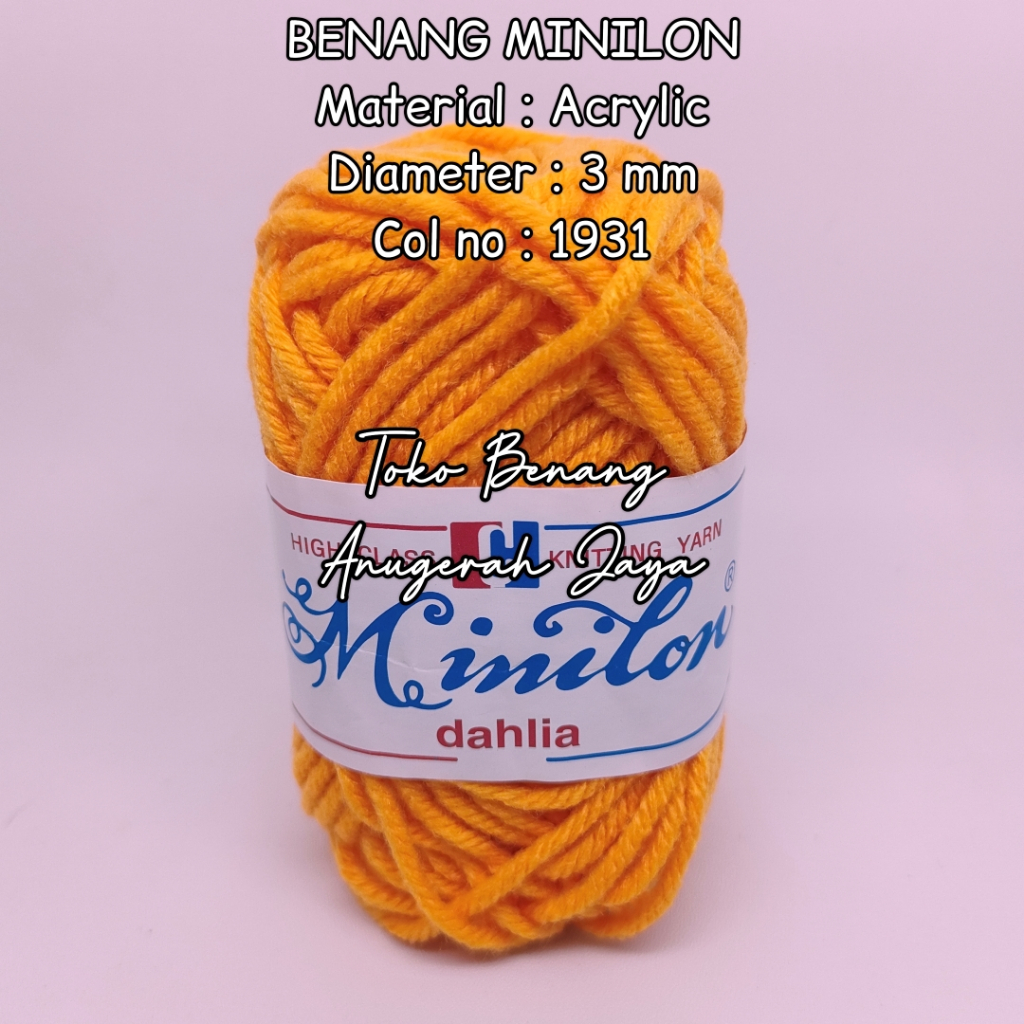 Benang Rajut Karpet / Benang Wol Besar / Benang Rajut Minilon No 1931