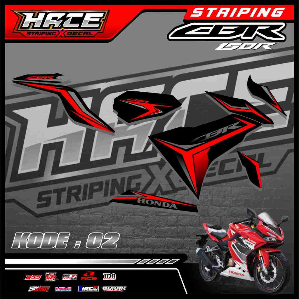 STICKER STRIPING CBR 150R FACELIFT 2023 - STRIPING CBR 150R FACELIFT 2023 PREMIUM 02